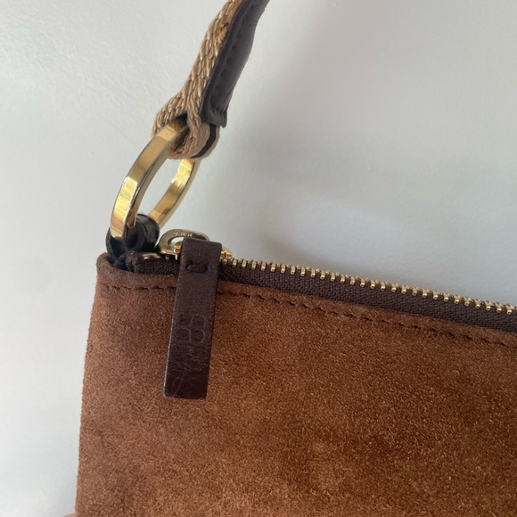 "Chestnut Grace" Kate Spade Italian Suede Shoulder Bag -- Holiday Gift Ready - Picture 9 of 15